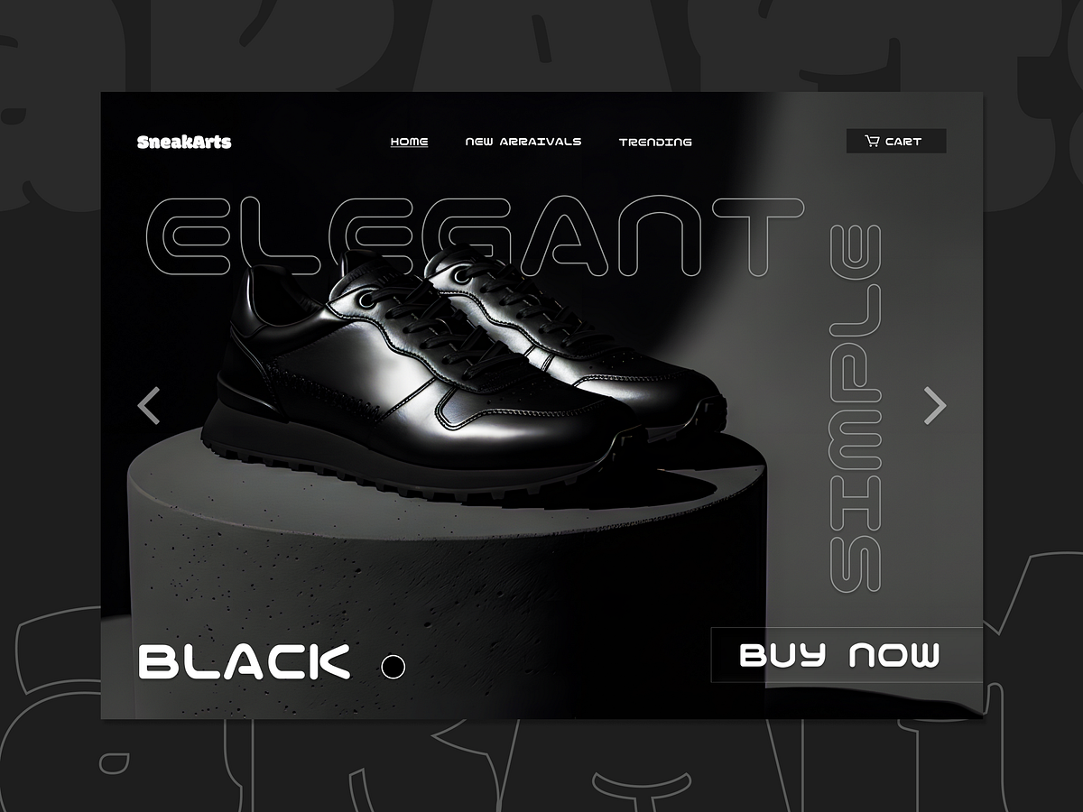 SneakArts - Sneakers Landing Page UI Design