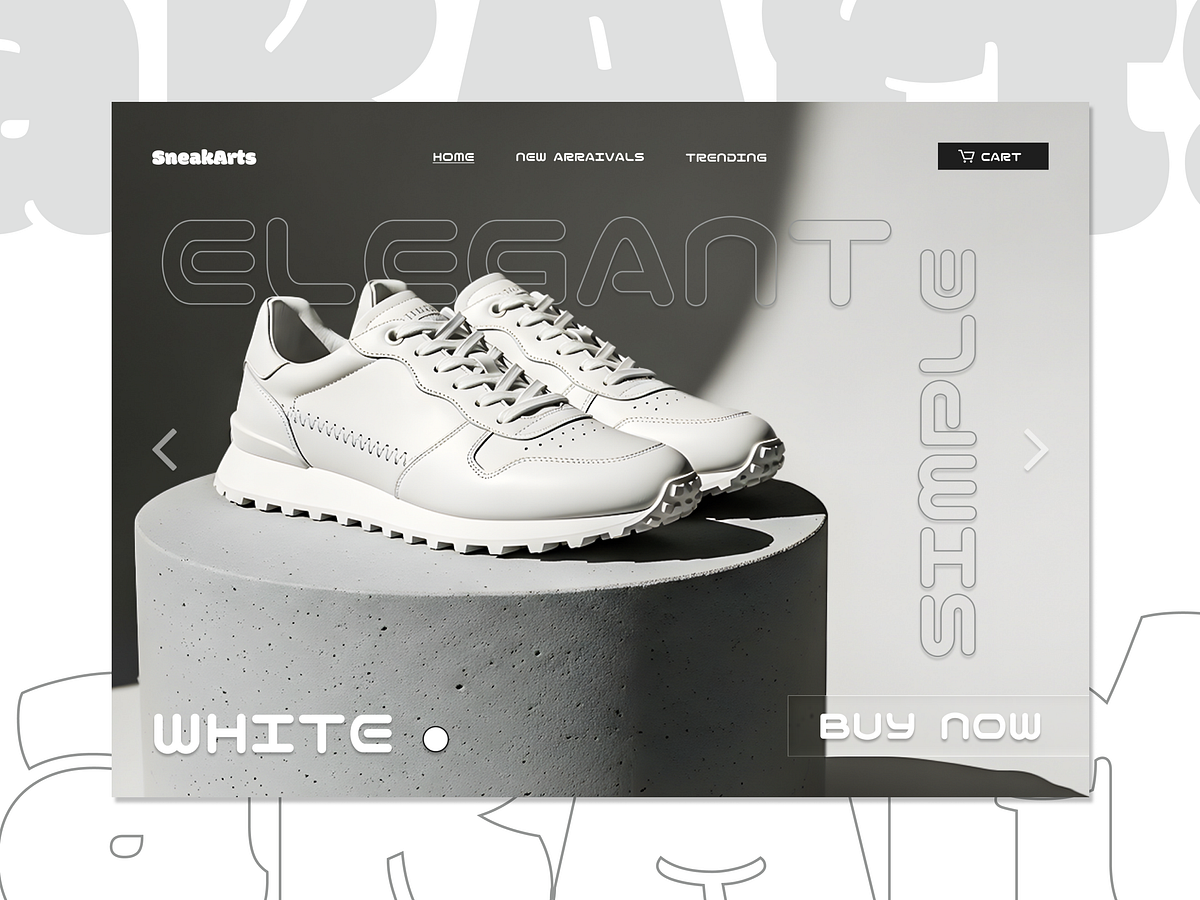 SneakArts - Sneakers Landing Page UI Design Image 0