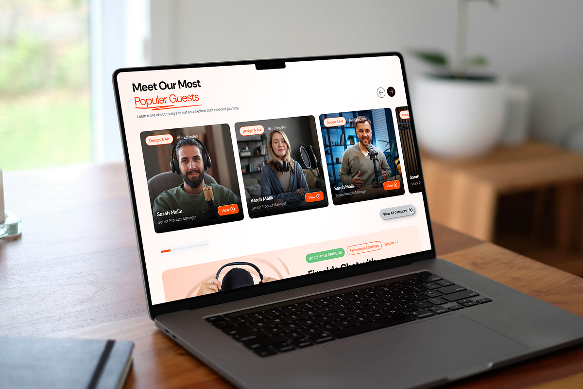 Podcast Streaming Platform Website Design - AUDIONEST Image 0