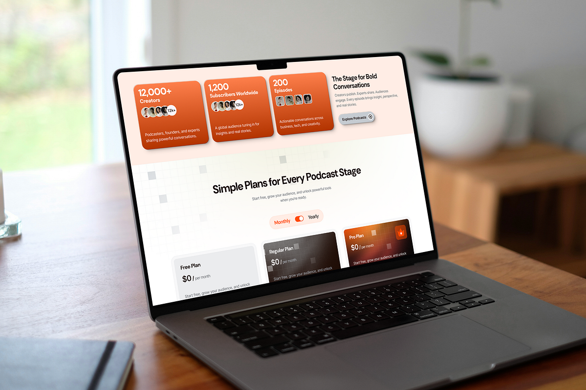 Podcast Streaming Platform Website Design - AUDIONEST Image 3