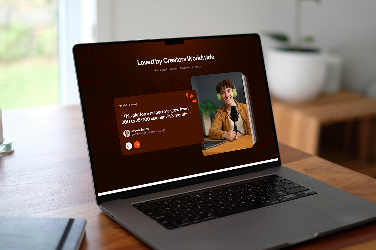 Podcast Streaming Platform Website Design - AUDIONEST Image 5