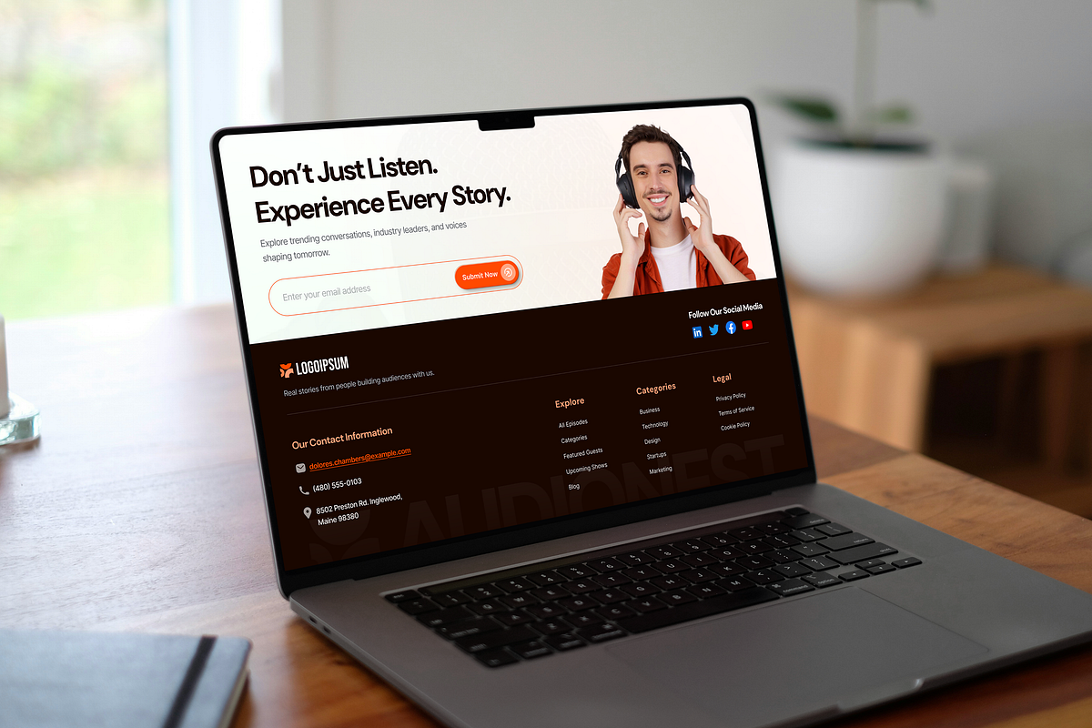 Podcast Streaming Platform Website Design - AUDIONEST Image 8