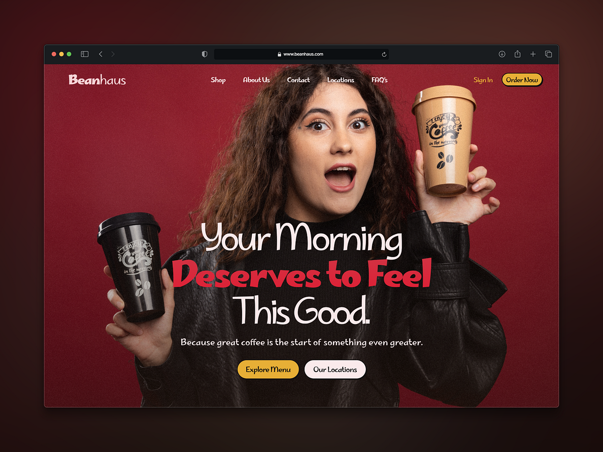 Coffee Shop Website - Beanhaus