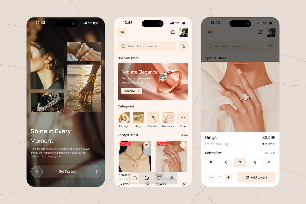 Luxury Jewelry Shopping App — A Refined Mobile App