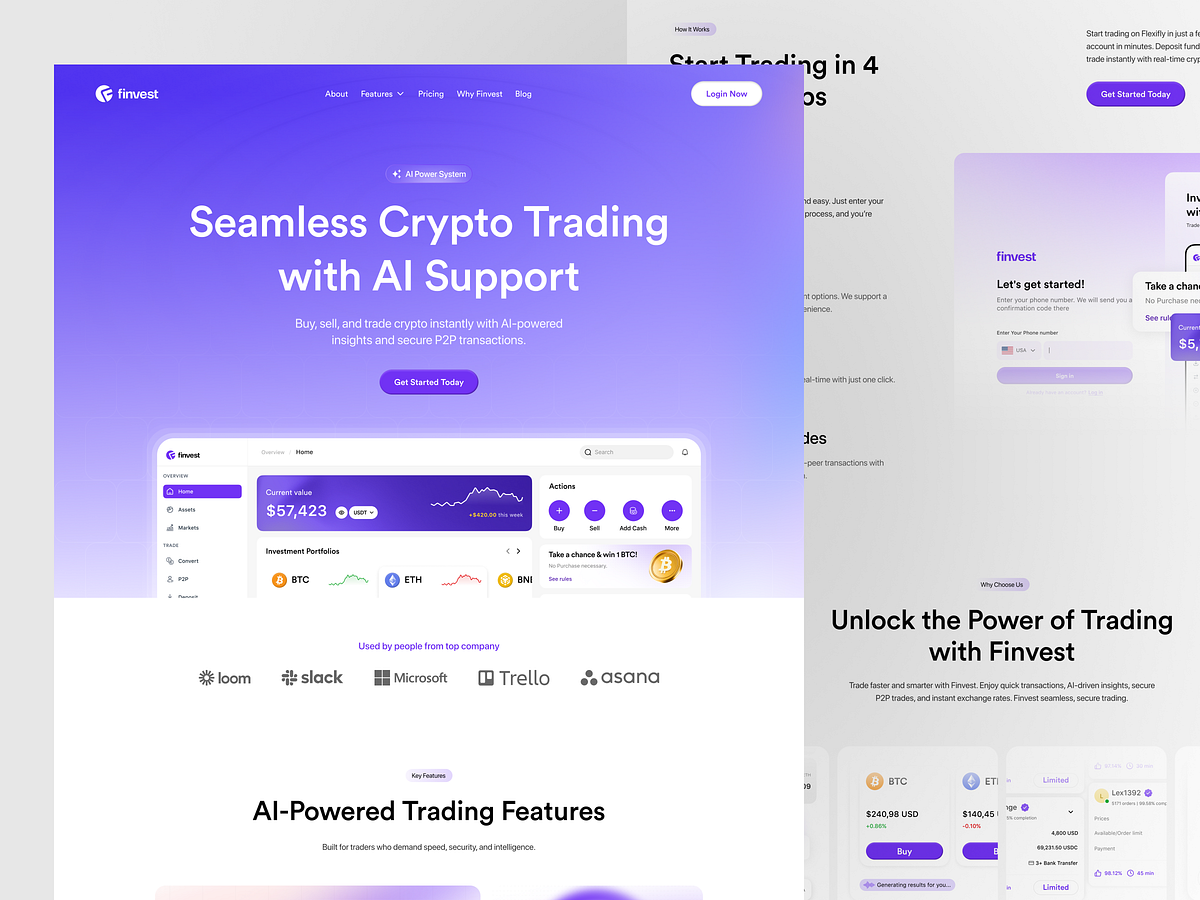 Fintech App – Payno Stock Tracking App Design Image 1