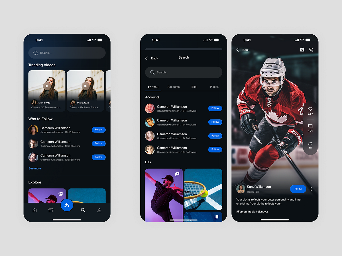 AI-Powered Explore & Interaction Flow — Social Media App UI Image 2