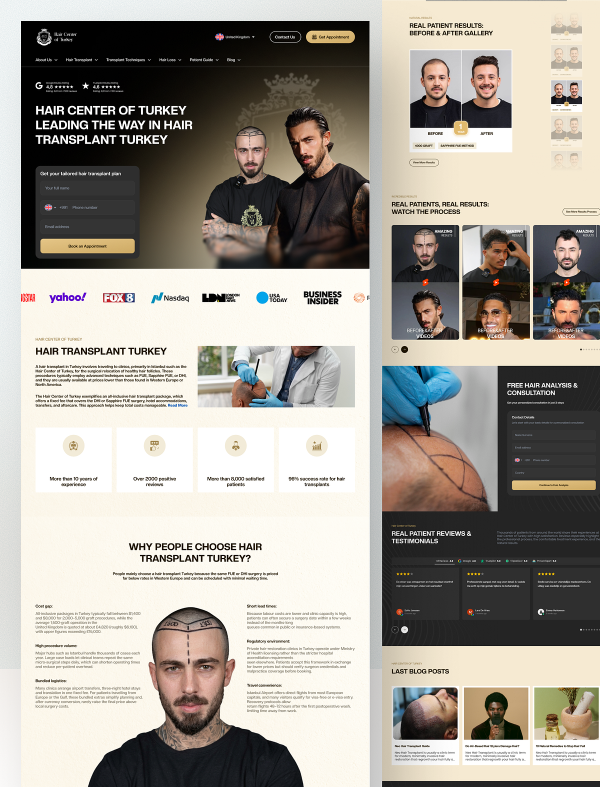 Hair Center of Turkey – Hair Transplant Website Design Redesign Image 2