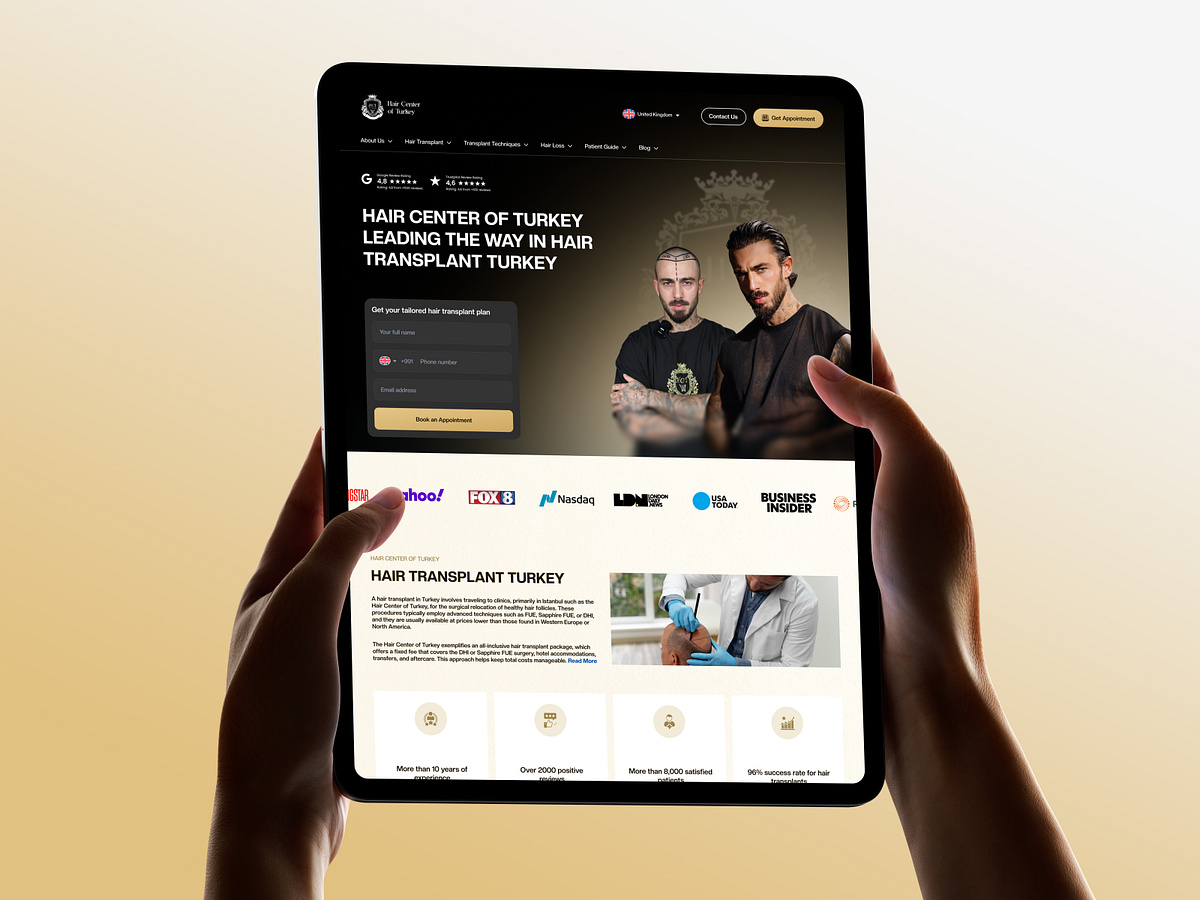 Hair Center of Turkey – Hair Transplant Website Design Redesign Image 4