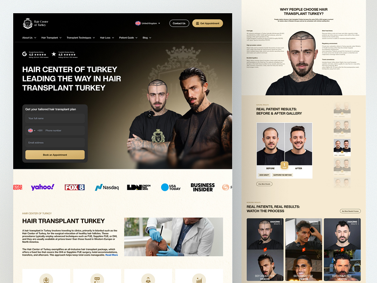 Hair Center of Turkey – Hair Transplant Website Design Redesign Image 8