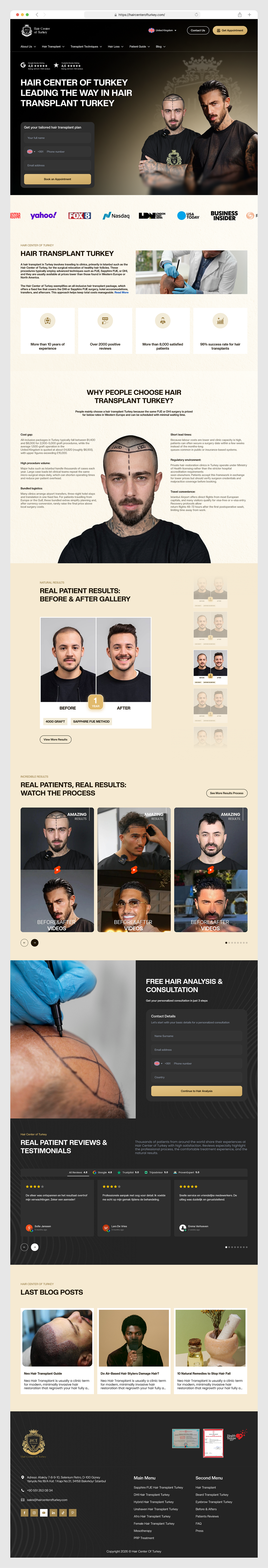 Hair Center of Turkey – Hair Transplant Website Design Redesign Image 10