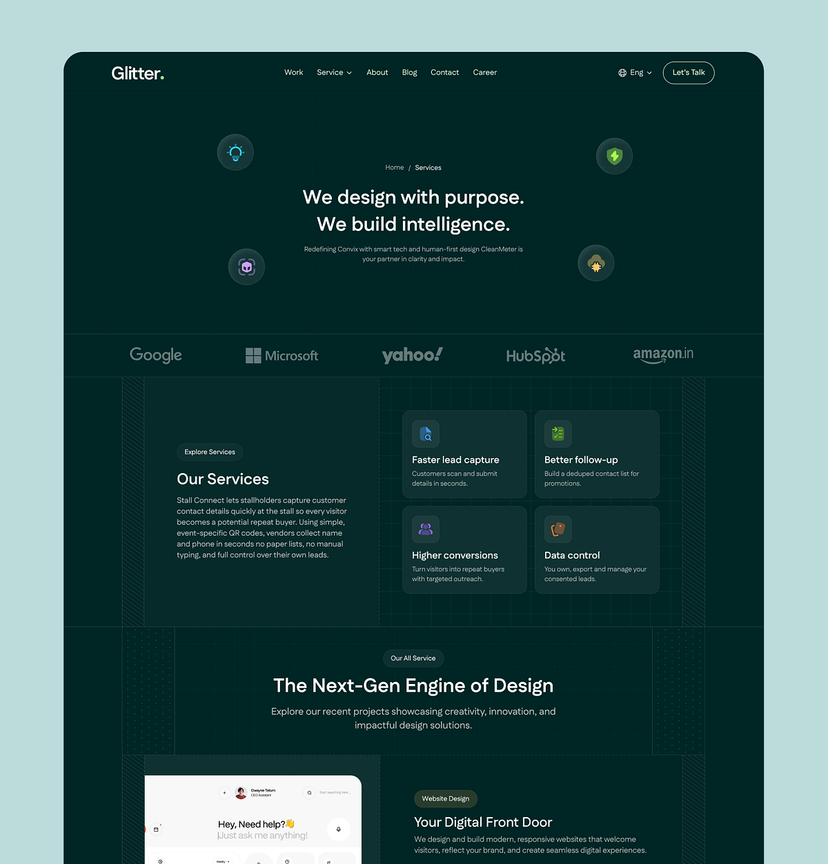 Service Page of Digital Agency Website | Glitter Theme Image 1