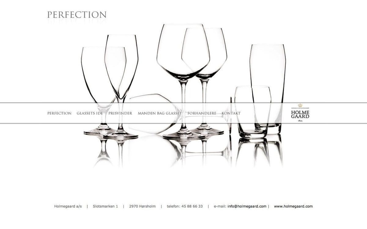Product website — Holmegaard Perfection