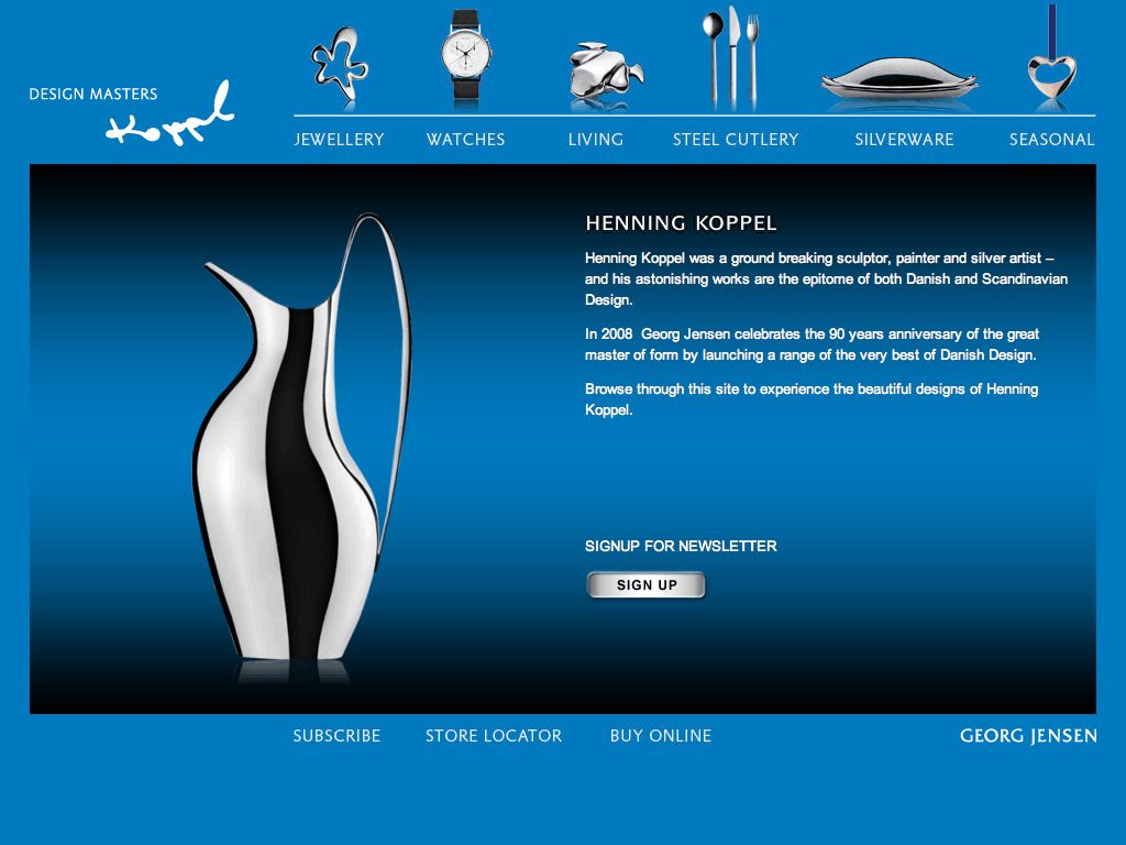 Campaign Site for Henning Koppel's 90th — Georg Jensen