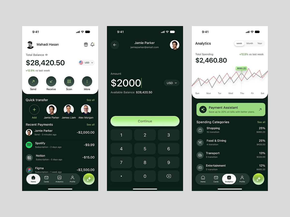 AI-Powered Banking & Wallet App  Design Image 0