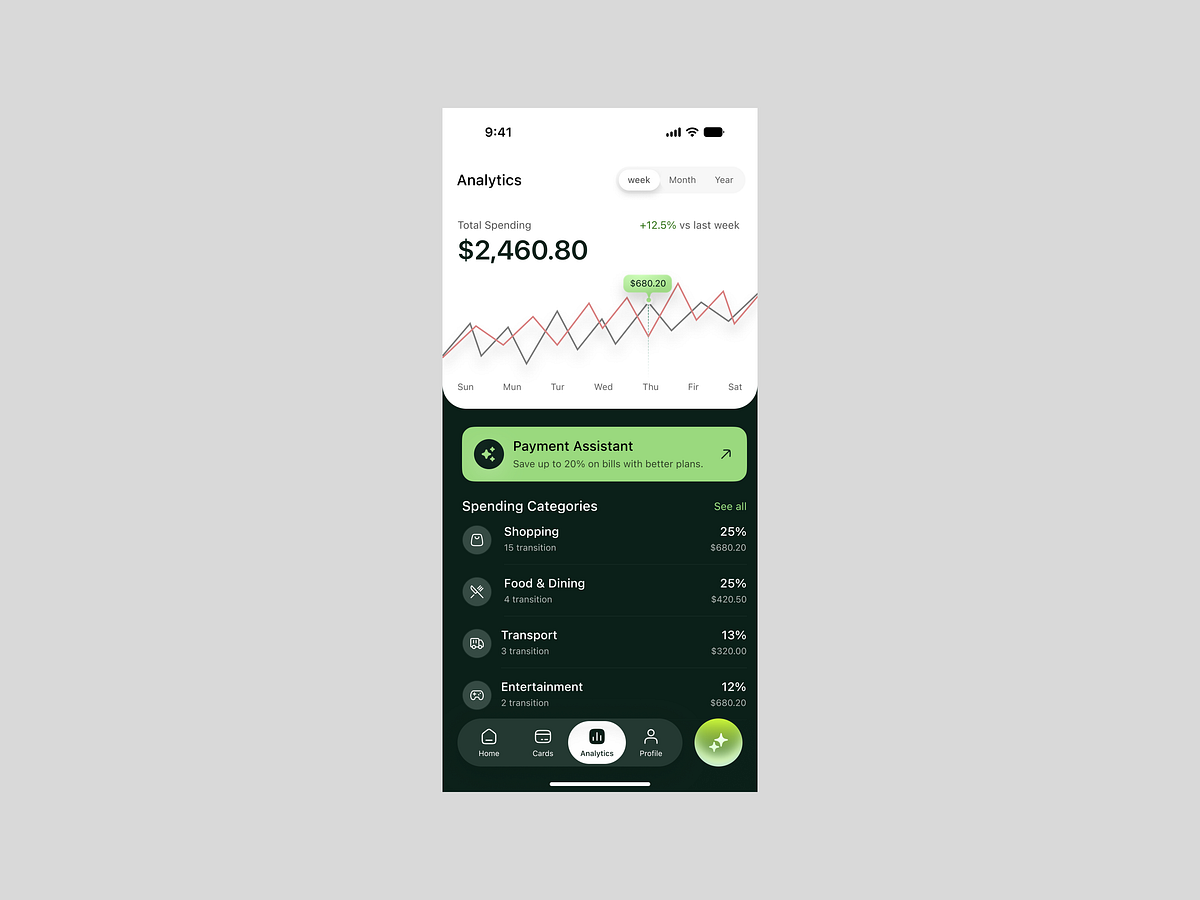 AI-Powered Banking & Wallet App  Design Image 3