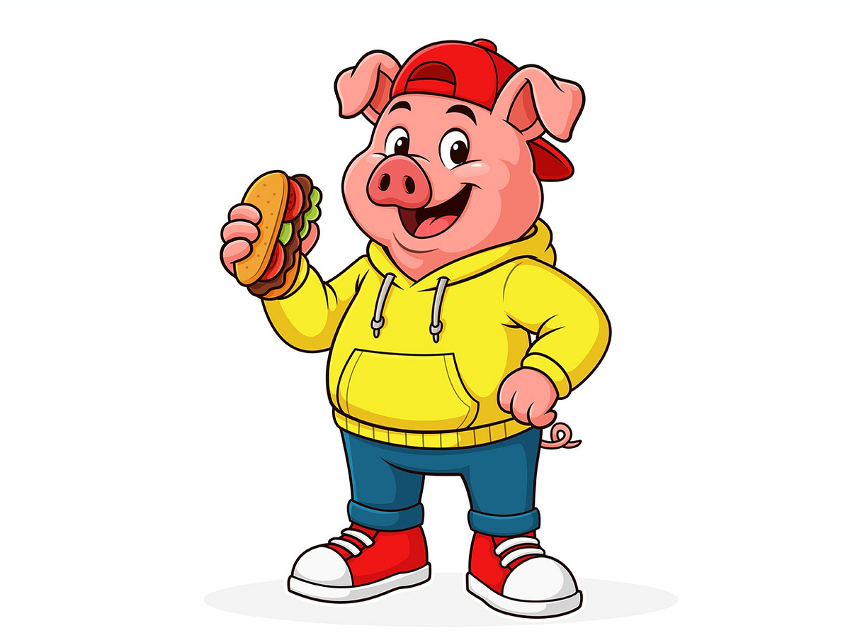 How to Draw a Pig Cartoon Character (step by step) Image 3