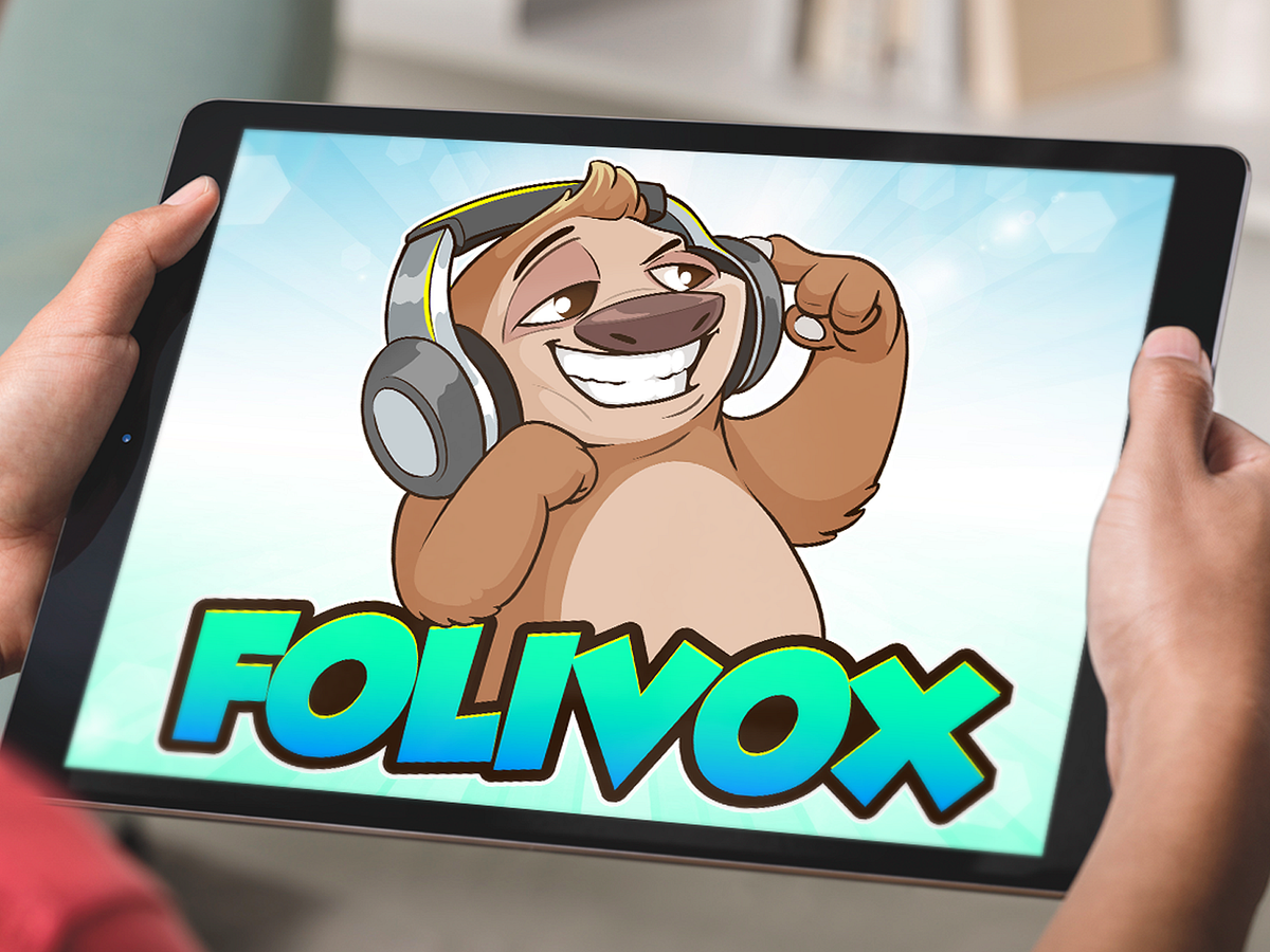 Sloth Mascot logo Design for German Podcast Brand (Folivox)