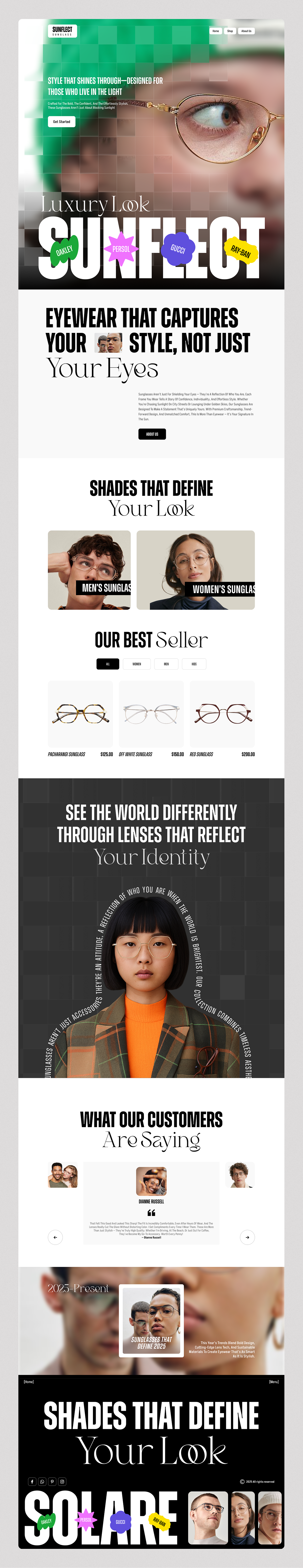 Eyewear E-Commerce Website Design Image 1