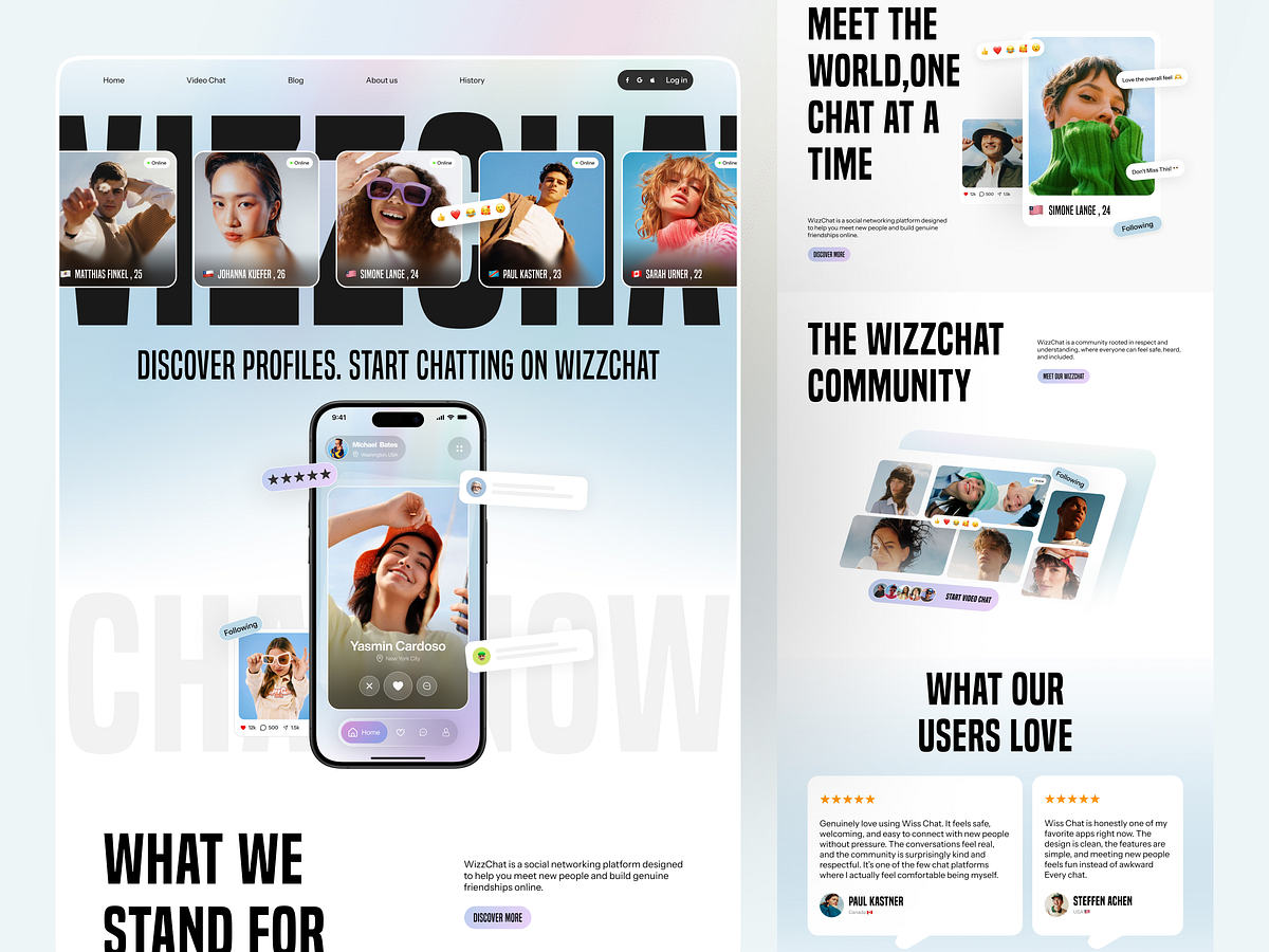 landing page ✦ WizzChat