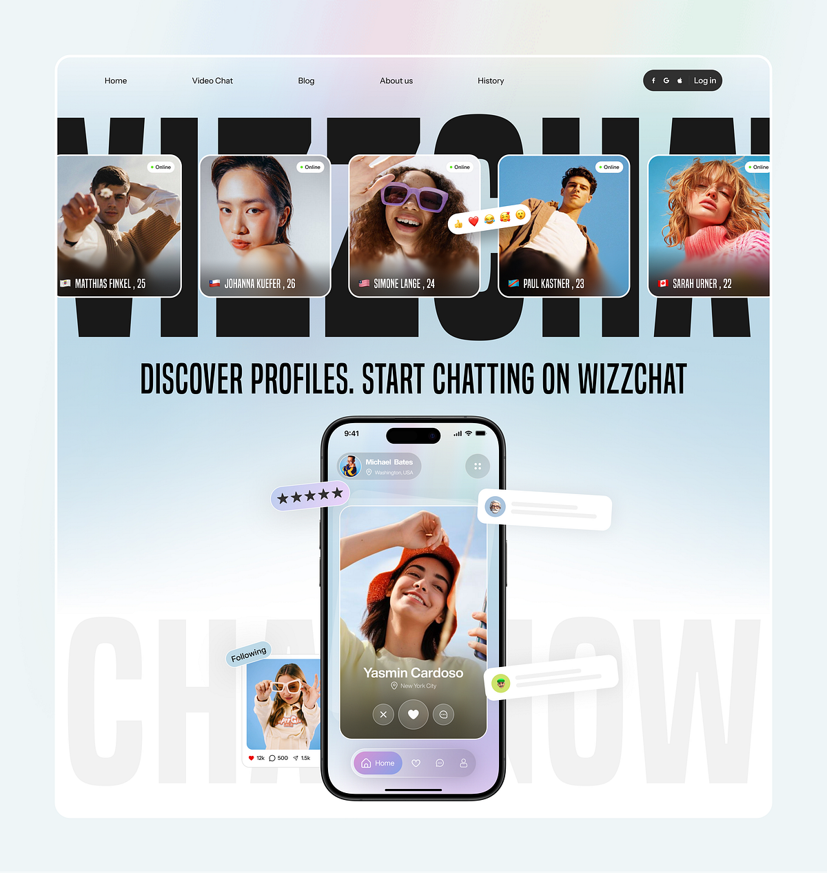 landing page ✦ WizzChat Image 0