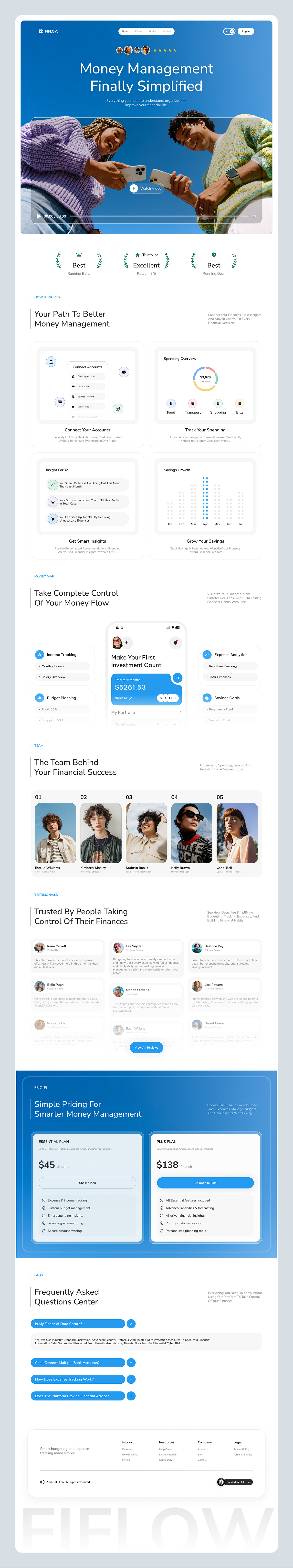 Finance Landing Page ✦ Fiflow Image 0