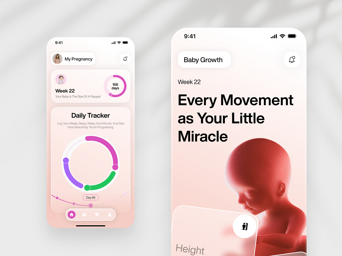 Pregnancy & Baby Tracker Mobile App Image 1