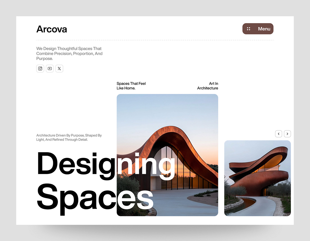 Architecture Website Landing Page ✦ Arcova Image 0