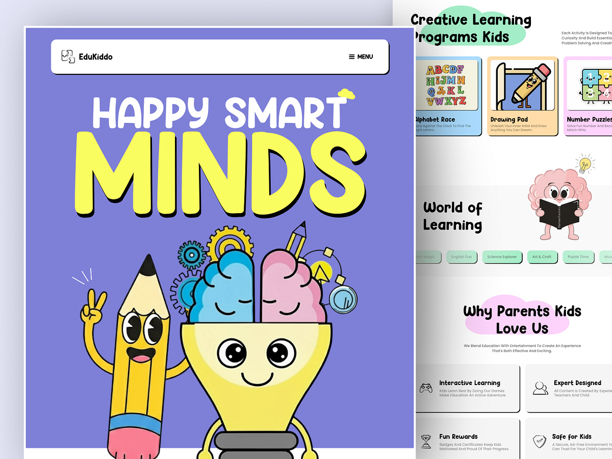 EduKiddo ✦ Education Landing Page