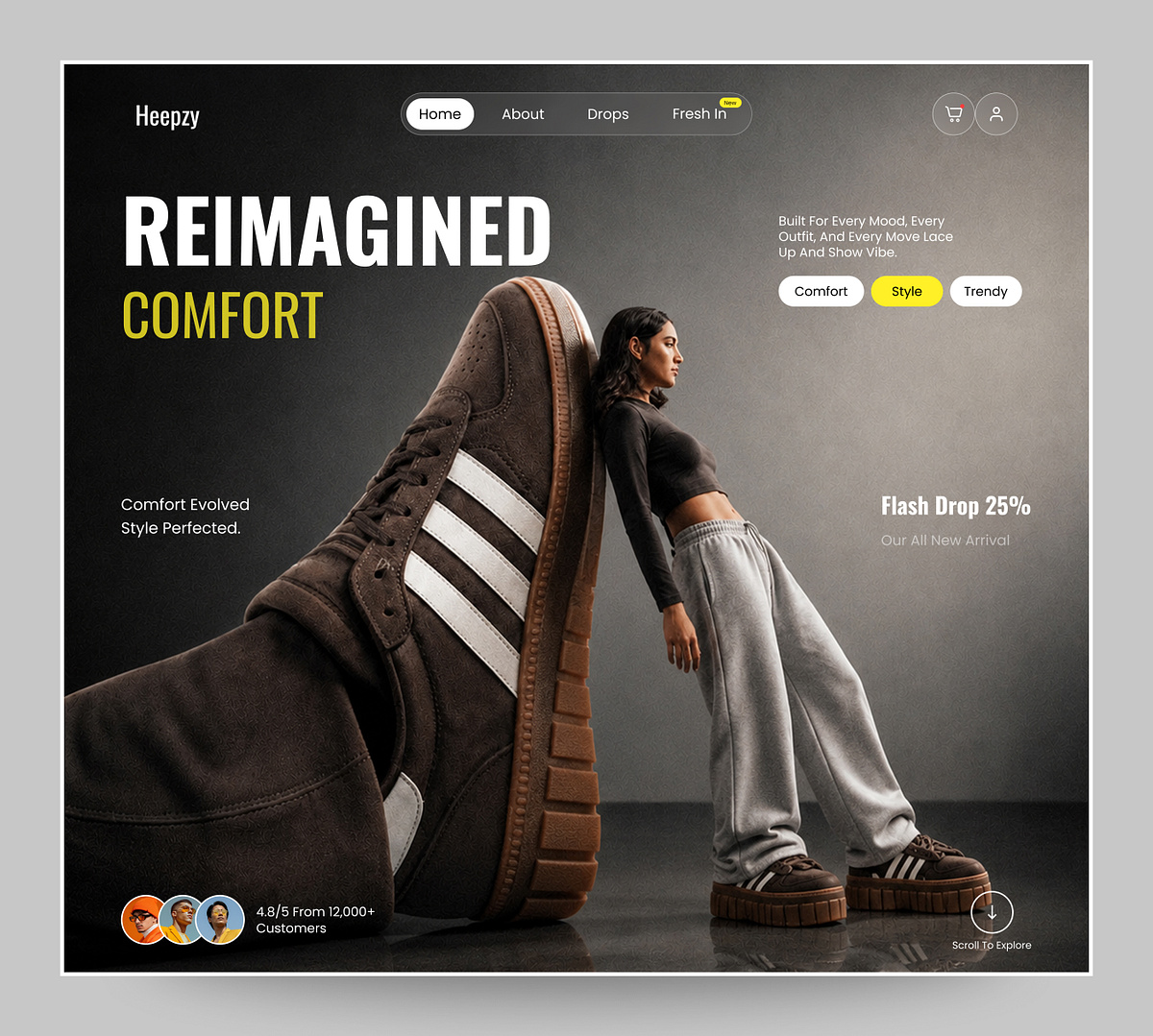 Shoes E-Commerce Landing Page ✦ Heepzy Image 0