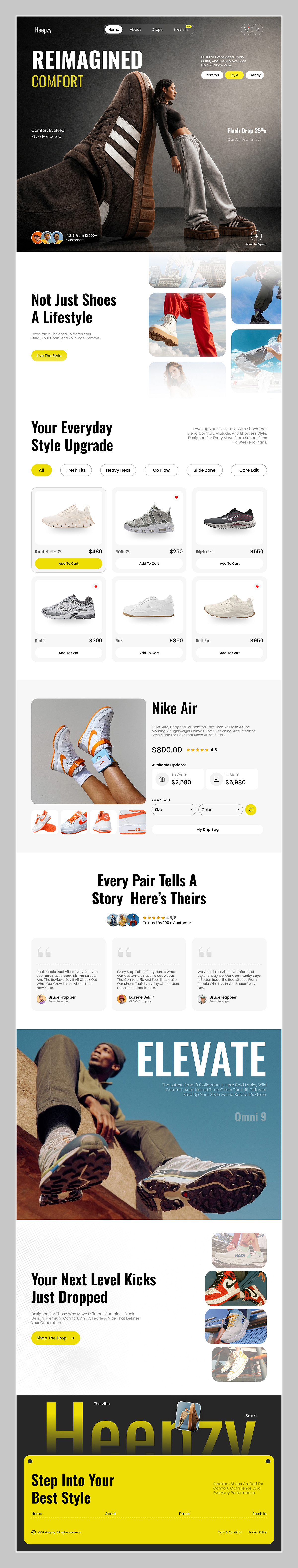 Shoes E-Commerce Landing Page ✦ Heepzy Image 1