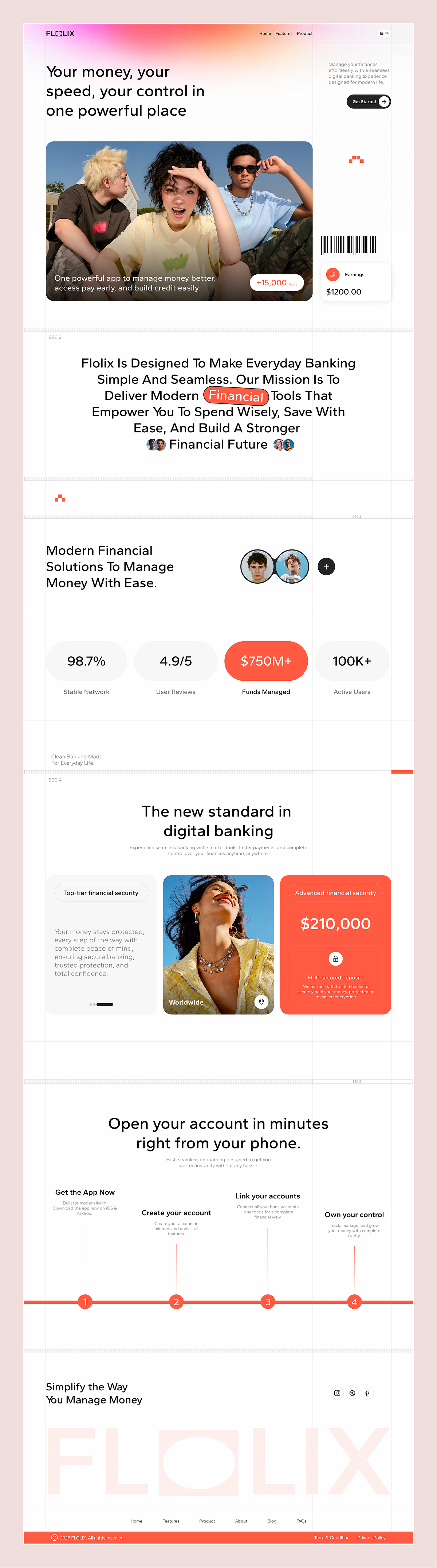 Fintech Landing Page Design Image 1