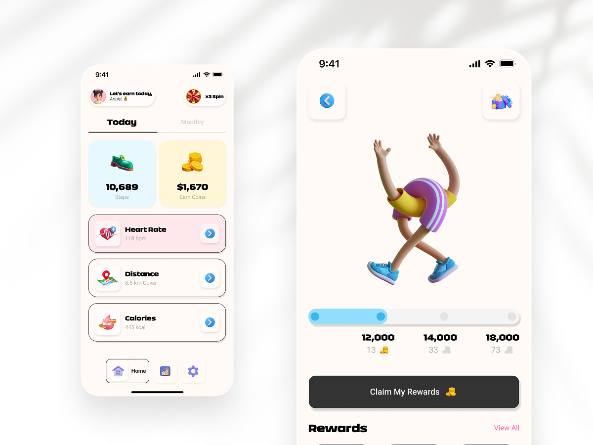 Walk & Earn Fitness Mobile App ✦ StepCoin Image 1