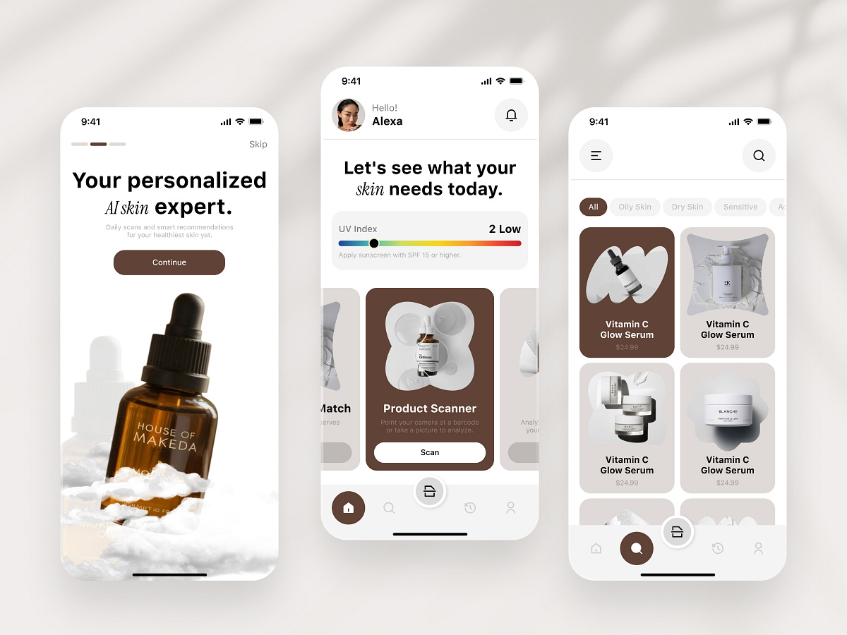 AI Skincare Mobile App UI ✦ Skindose Image 0