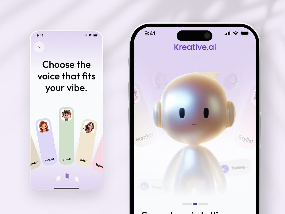 AI Assistant Mobile App ✦ Kreative .ai