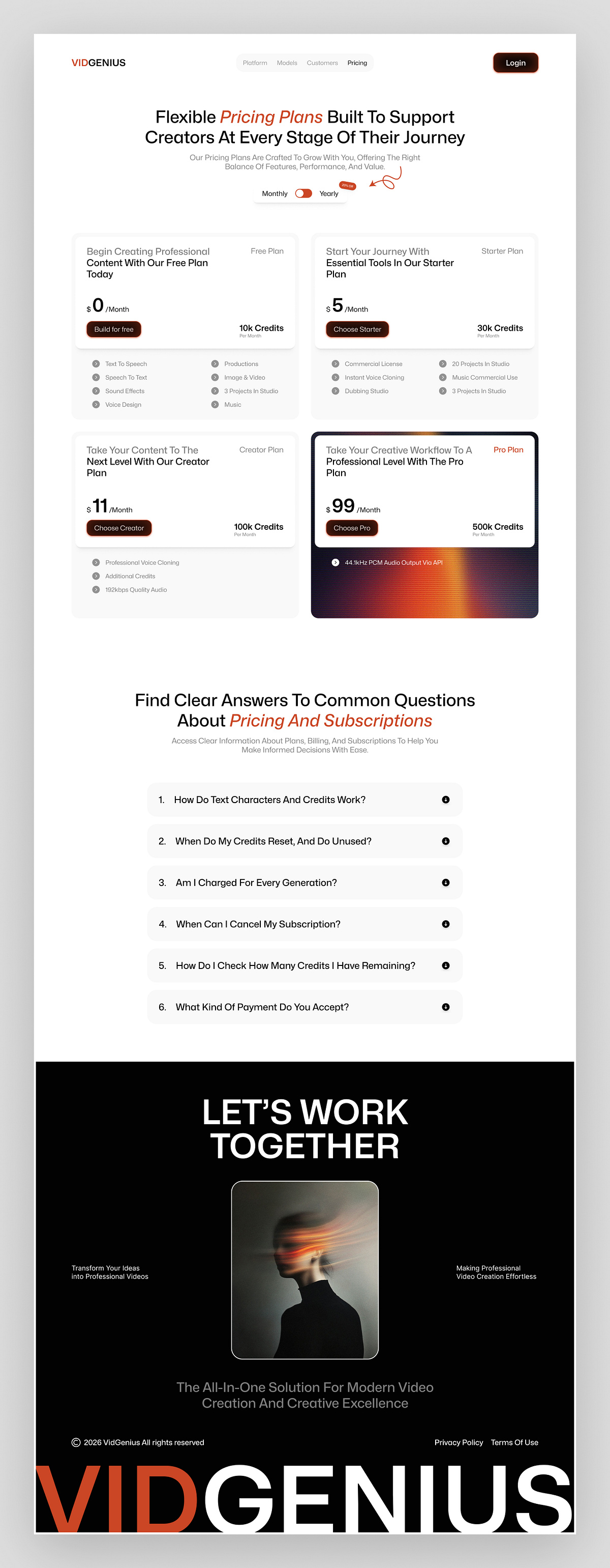 Pricing Plan Web Page Design Image 0