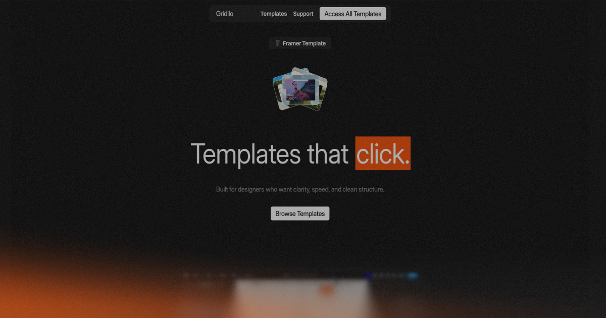 Gridilo: Free & premium website Framer templates for creatives and startups