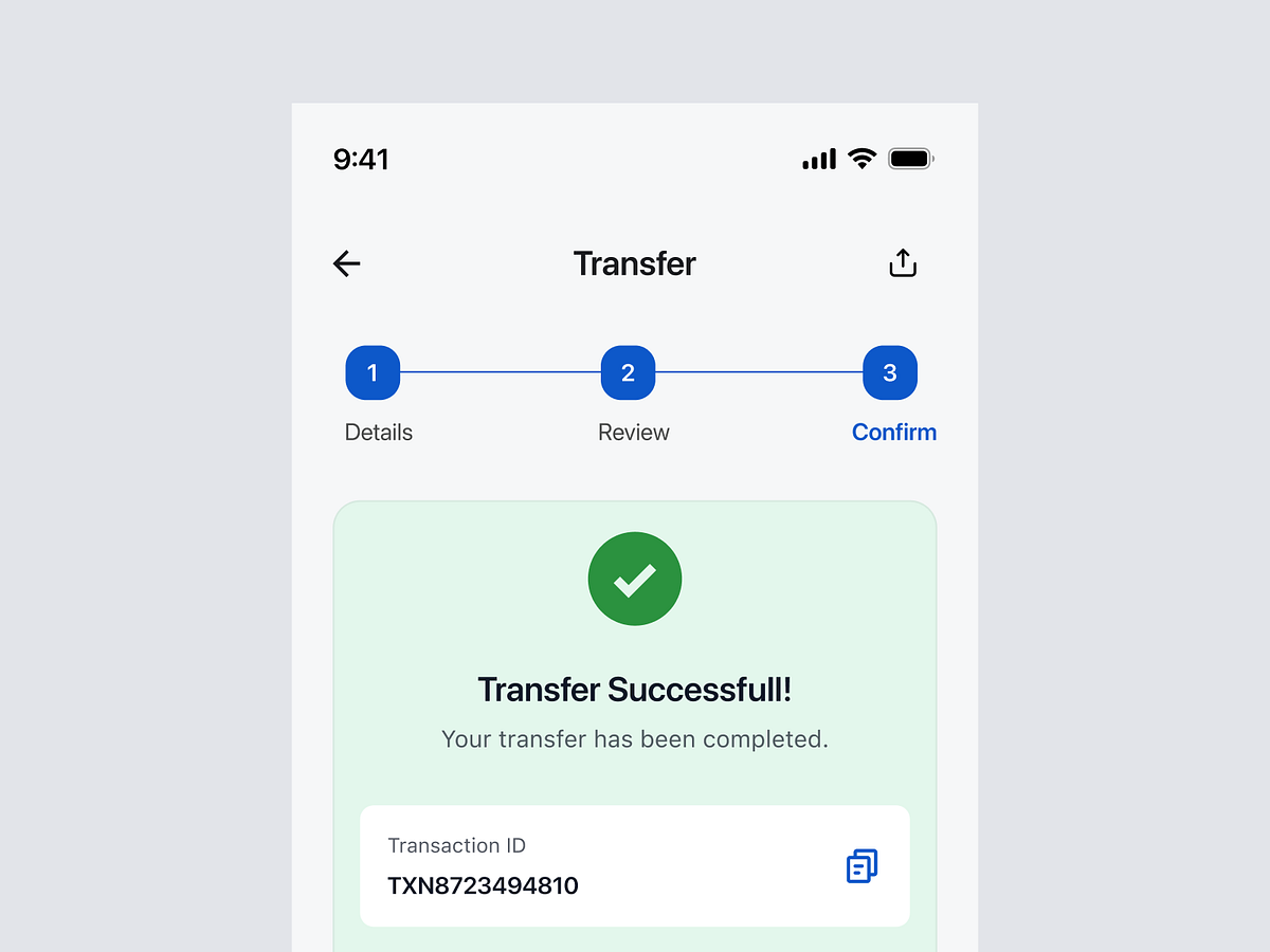 Fintech Money Transfer App UI Design Image 3
