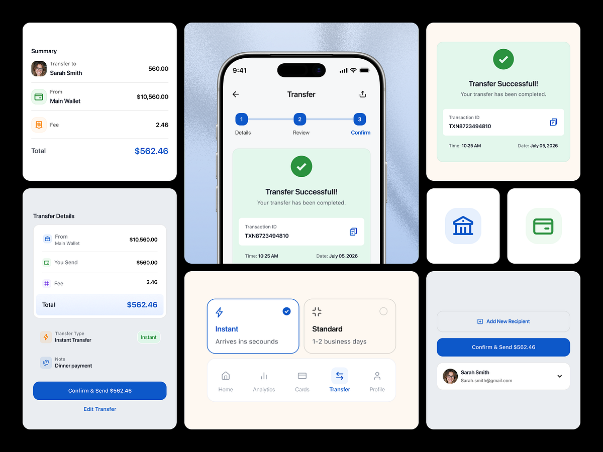 Fintech Money Transfer App UI Design Image 9