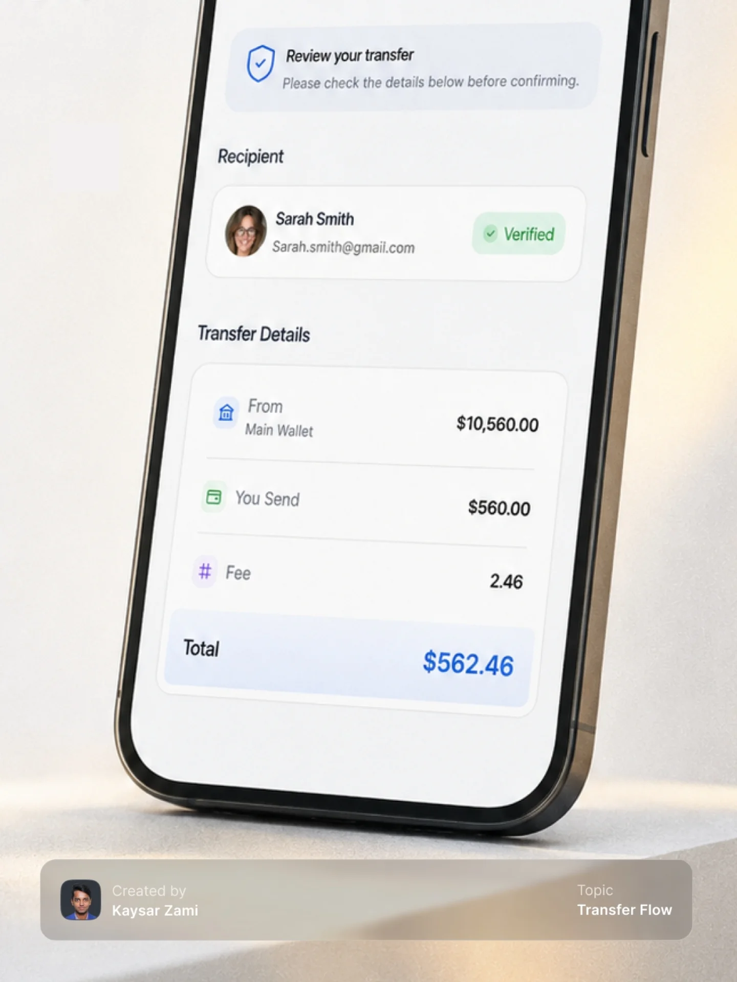 Payment App Transfer Flow Design Image 3