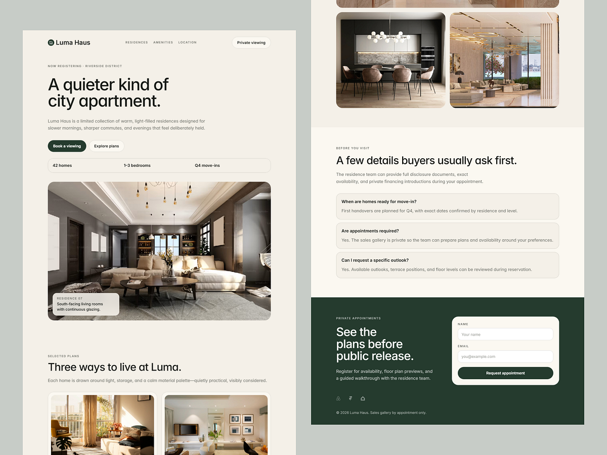 Luxury Real Estate Landing Page Design Image 0