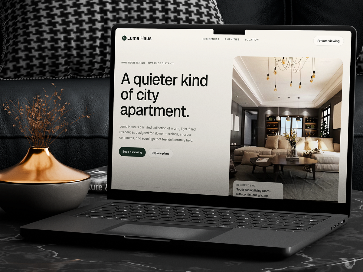 Luxury Real Estate Landing Page Design Image 2