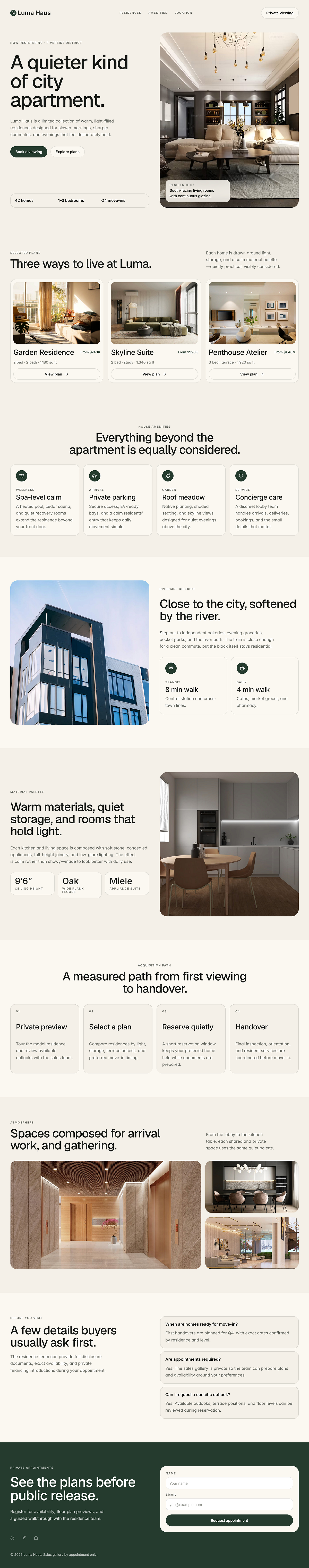 Luxury Real Estate Landing Page Design Image 3
