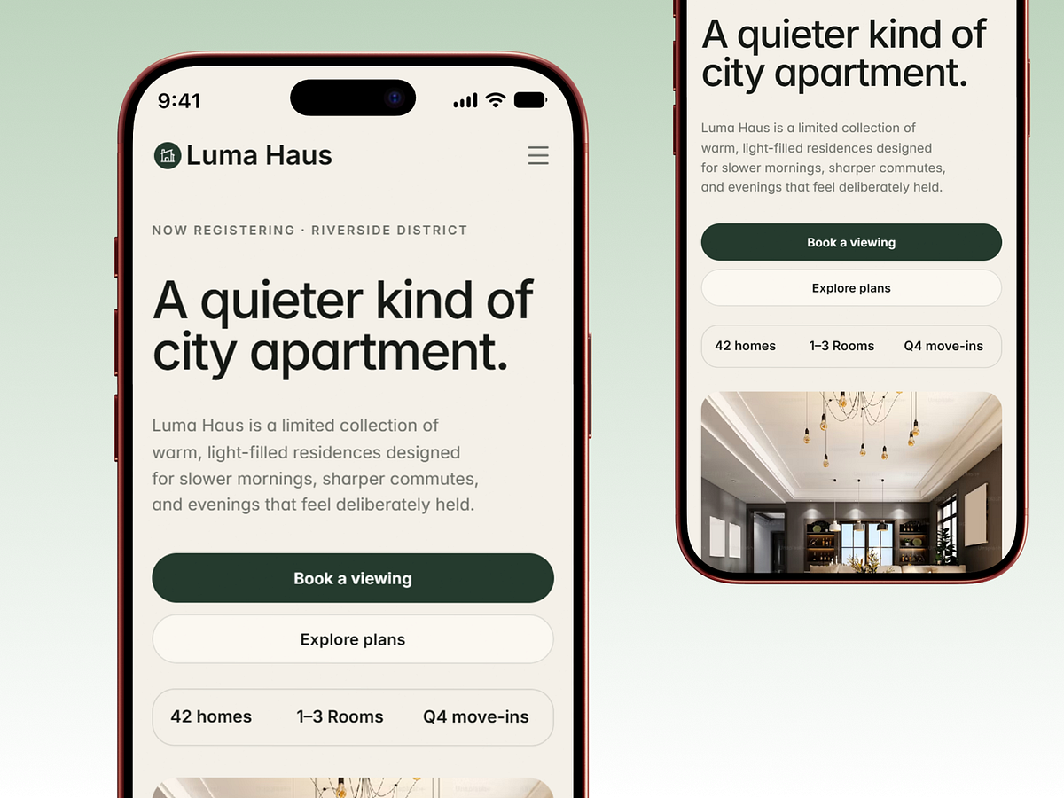 Luxury Real Estate Website Responsive Design & Motion Image 1