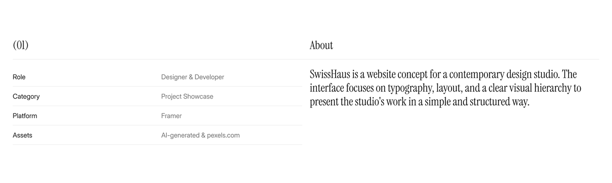 SwissHaus — Studio Website Image 0