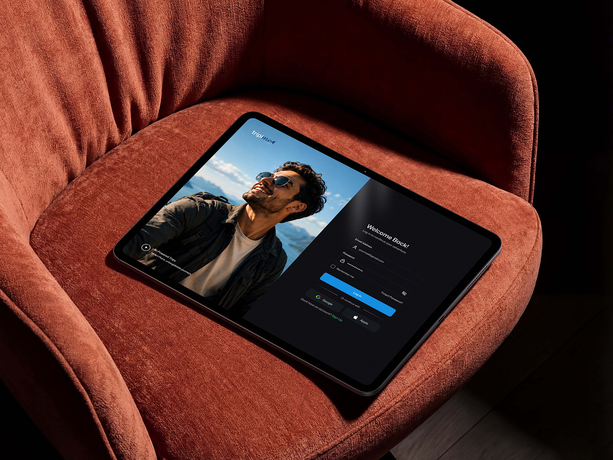 Login Screen Design - AI Travel Planner