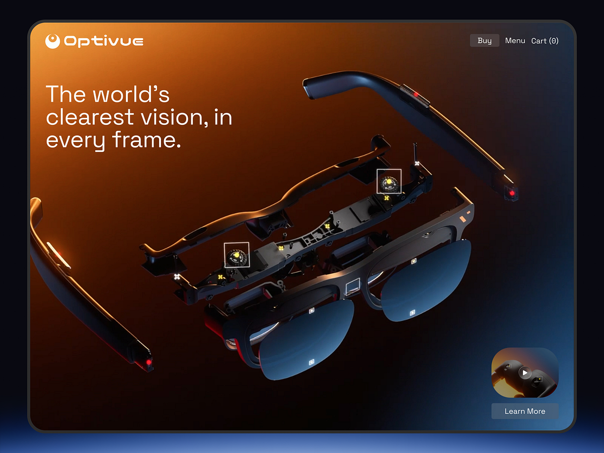 Optivue — Smart Glasses Landing Page