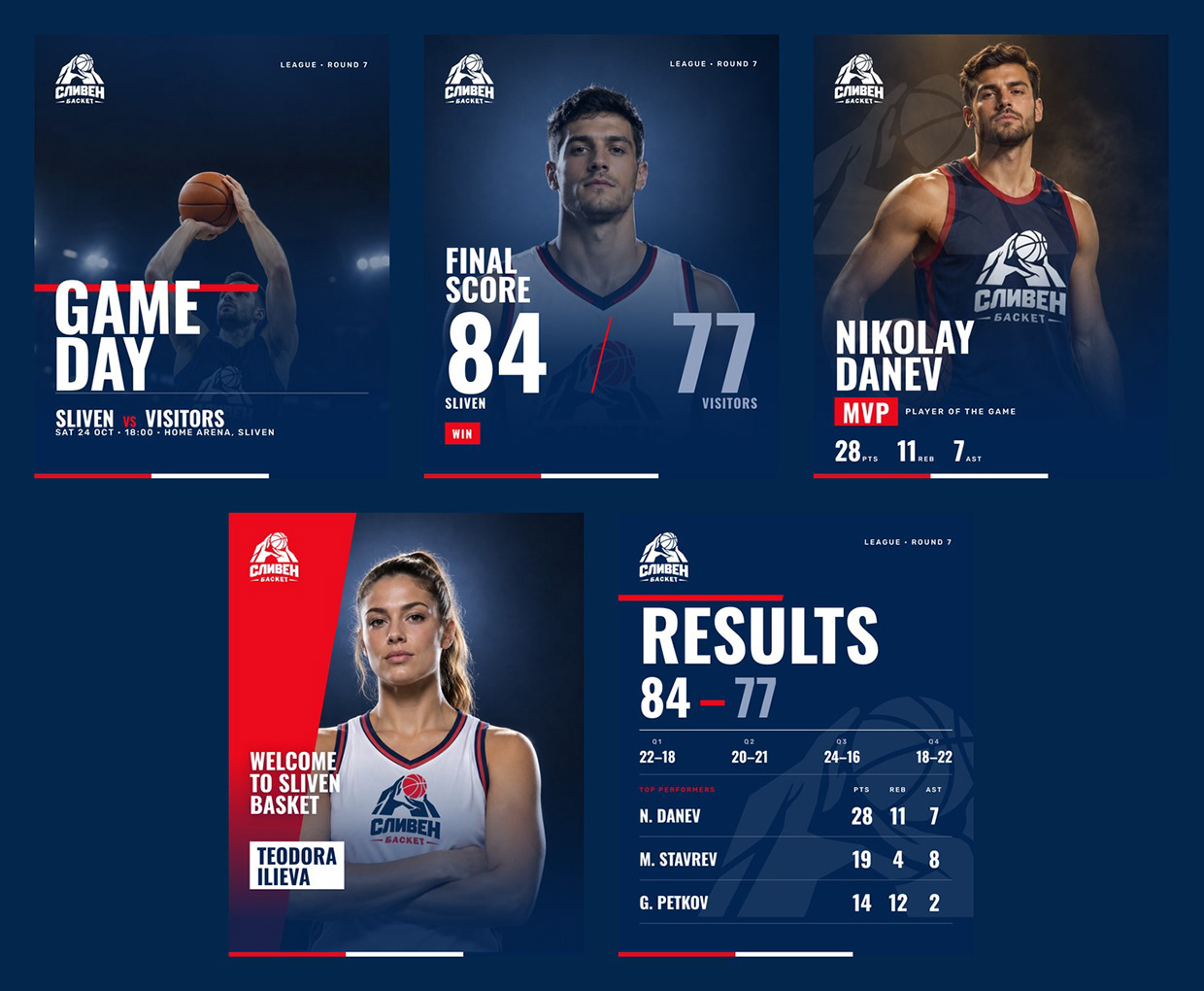 Sliven Basket — Basketball Club Logo and Brand Identity Image 13