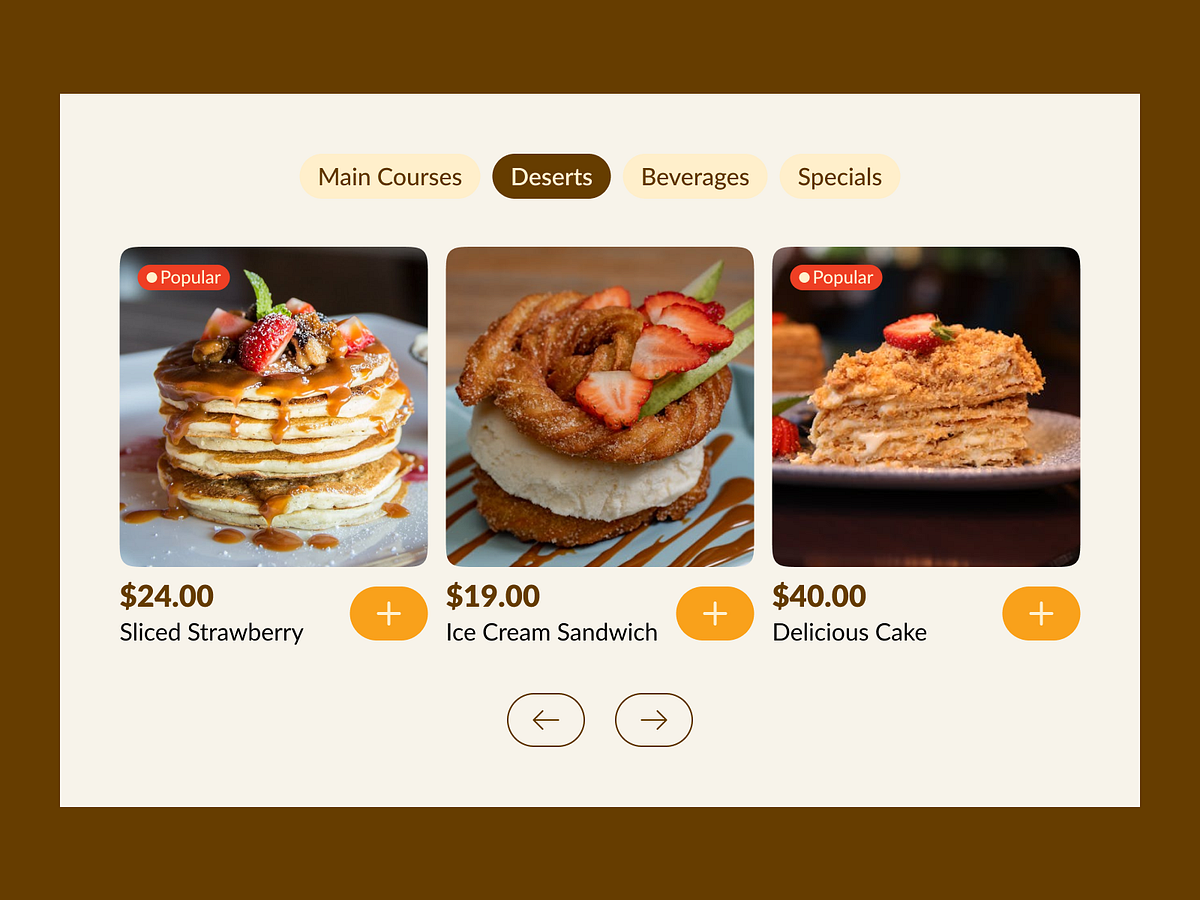 Restaurant Landing Page UI Design Image 1