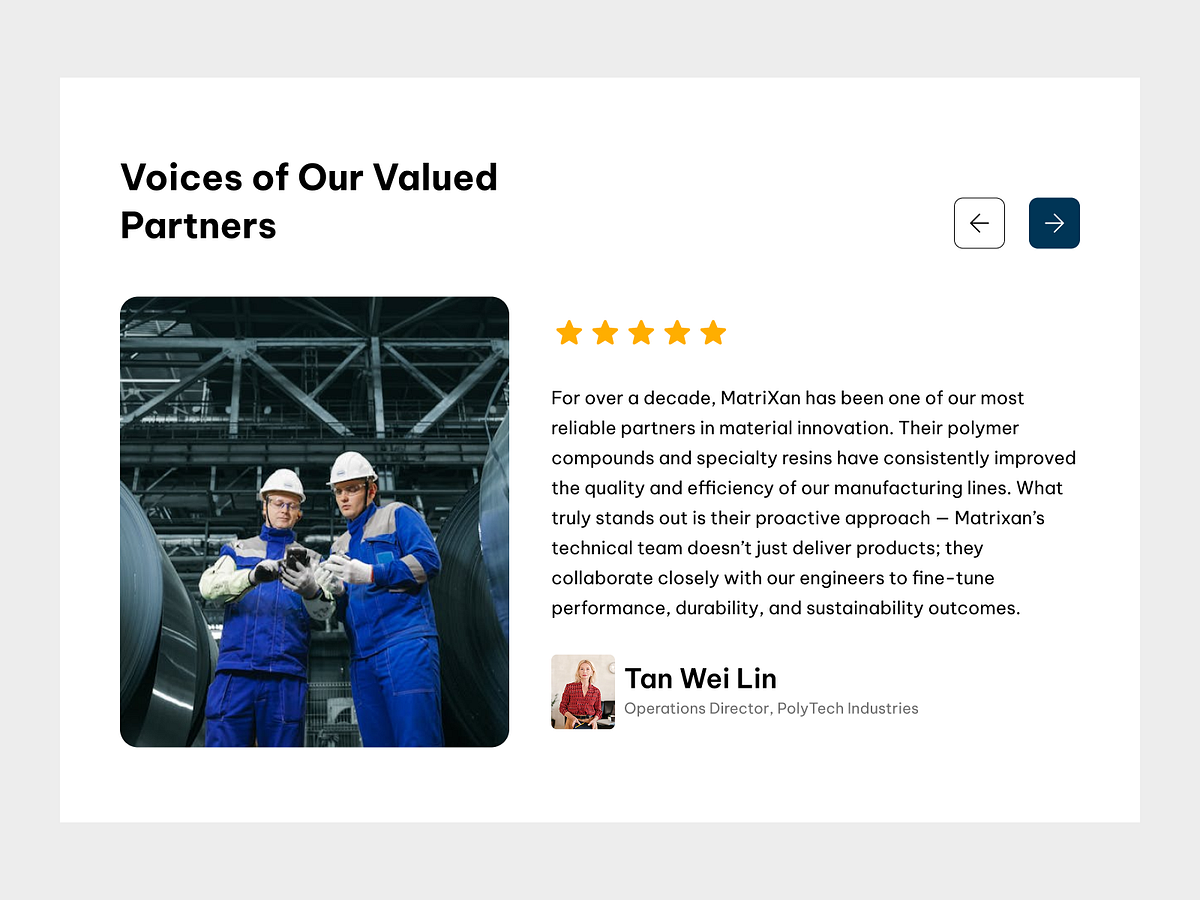 Industrial Materials Landing Page Concept Image 5