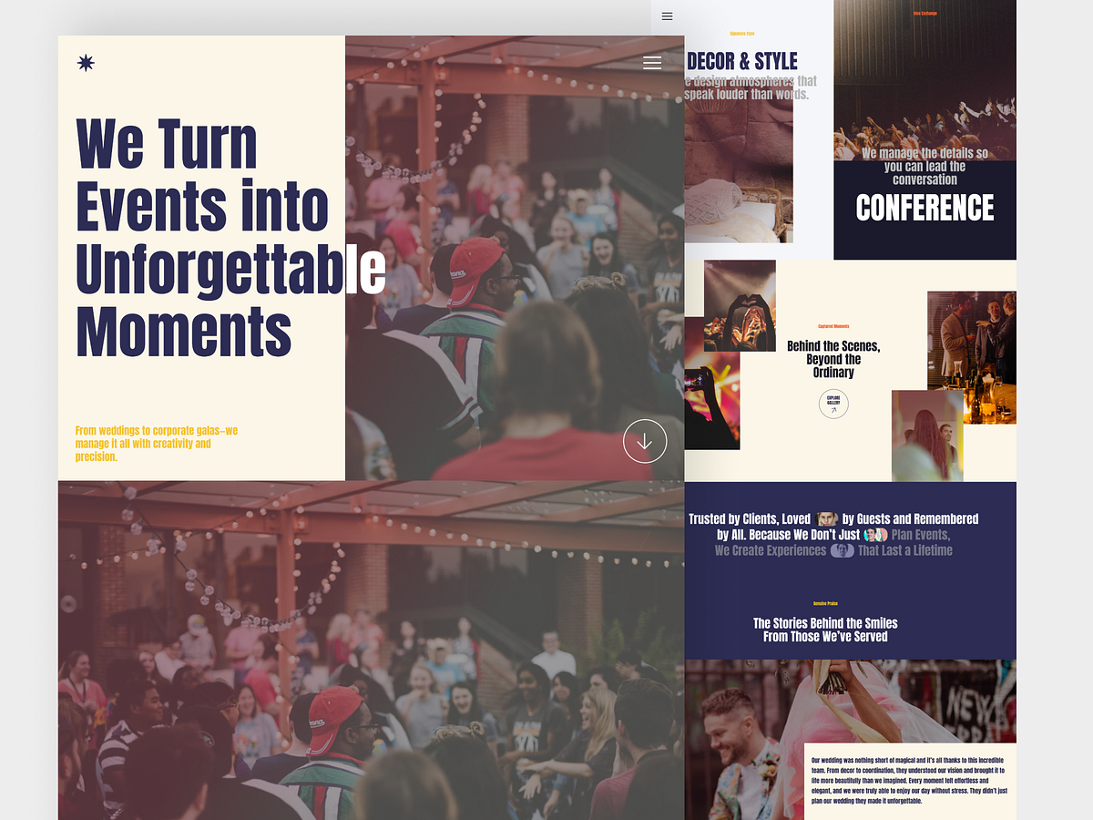 Event Management Landing Page